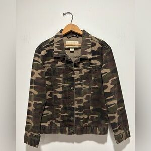 Pilcro and the Letterpress Camouflage Jean Jacket